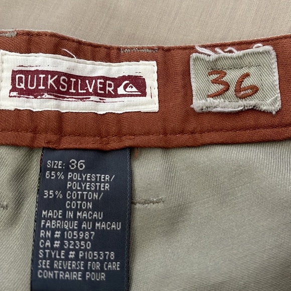 QUiK SILVER mens work Pants size 36” - Picture 4 of 16